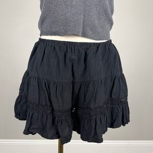 y2k black mini skirt